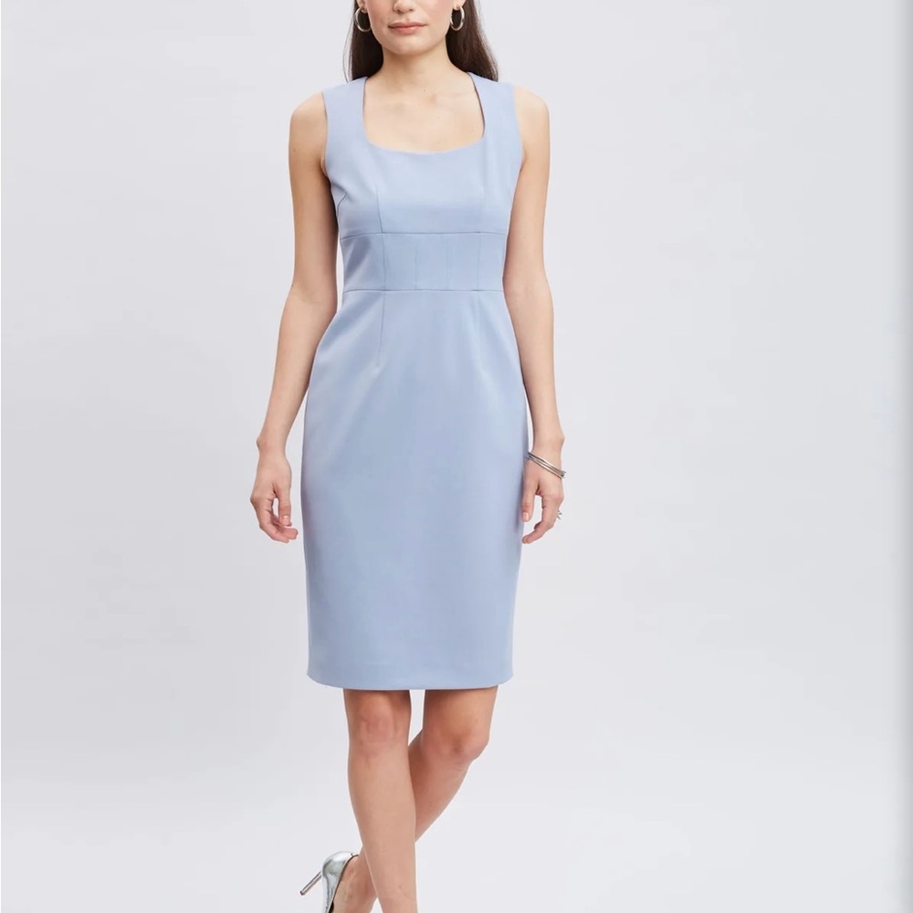 Elie Tahari Light Blue Midi Dress
